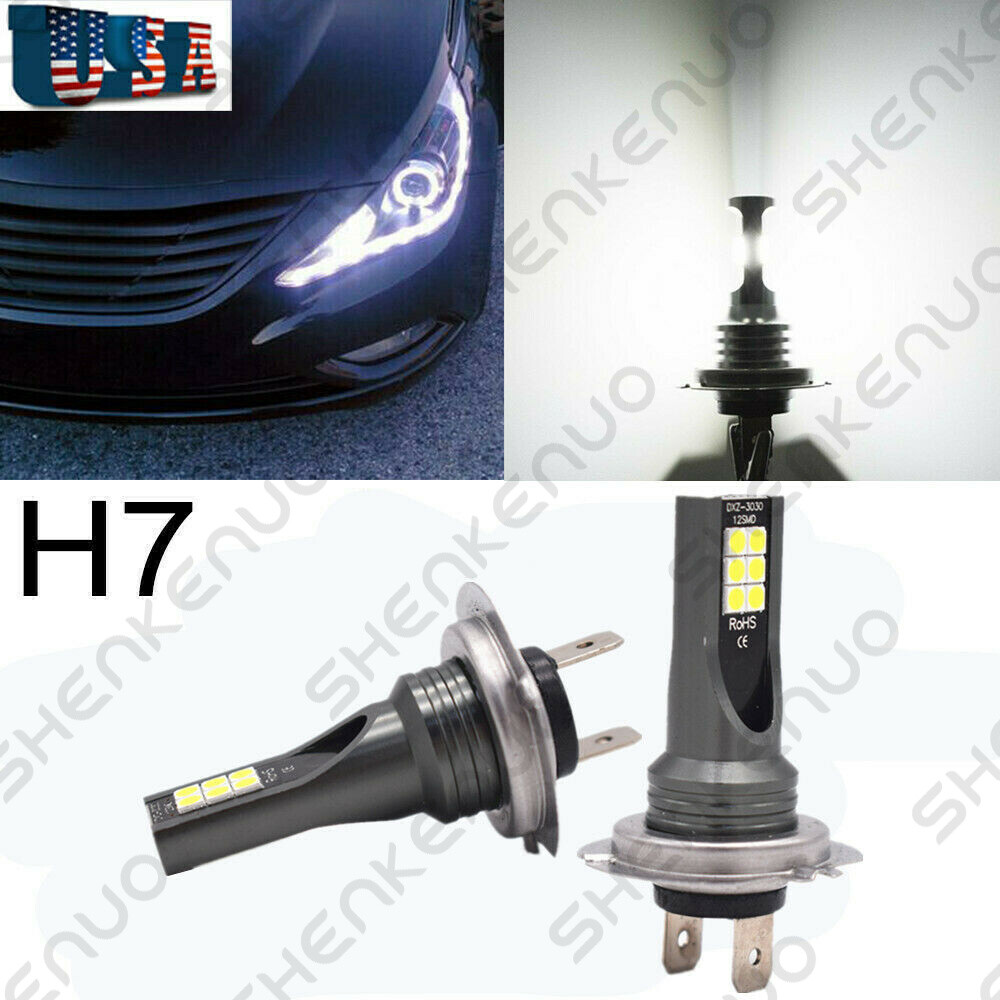 NEW CSP H7 6000K Super White 9000LM LED Headlight Bulbs Kit High Low Beam