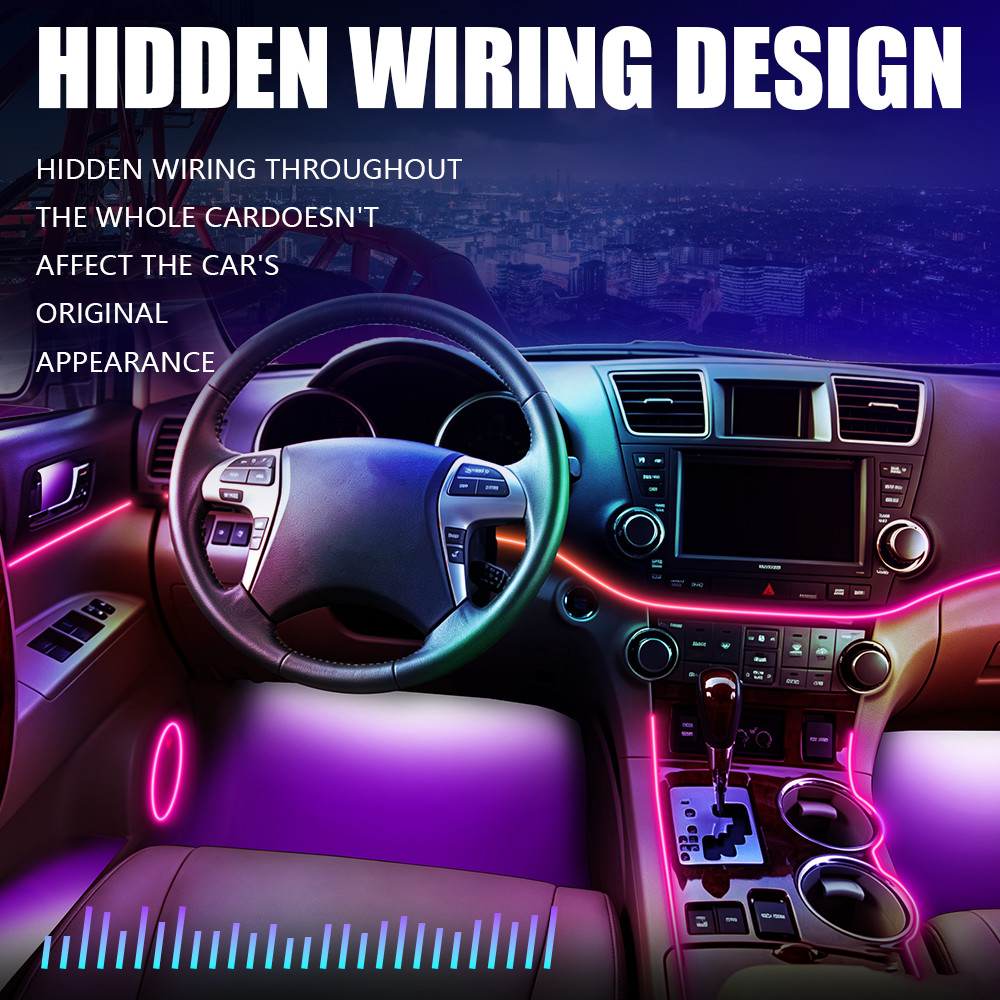 Car RGB Lights for Toyota 4Runner 2006-2009 Atmosphere Lamp Interior Kit