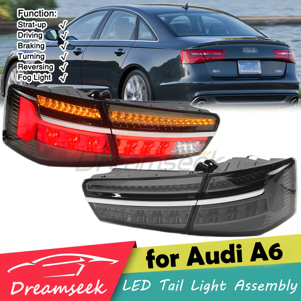 LED Tail Light Assembly For Audi A6 / S6 12-15 Rear W/ Dynamic Turn Signal Lamp