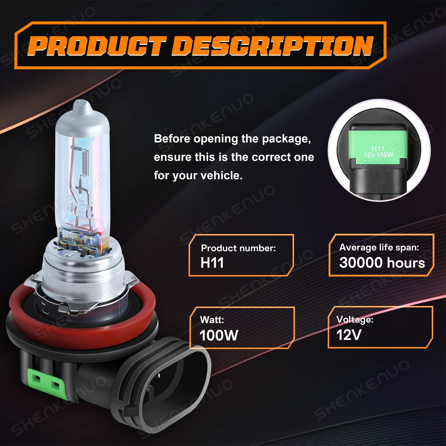 For Hyundai Tucson 16-2018 – H7 H7 H11 Halogen Hi/ Low/Fog Beam Headlight Bulbs