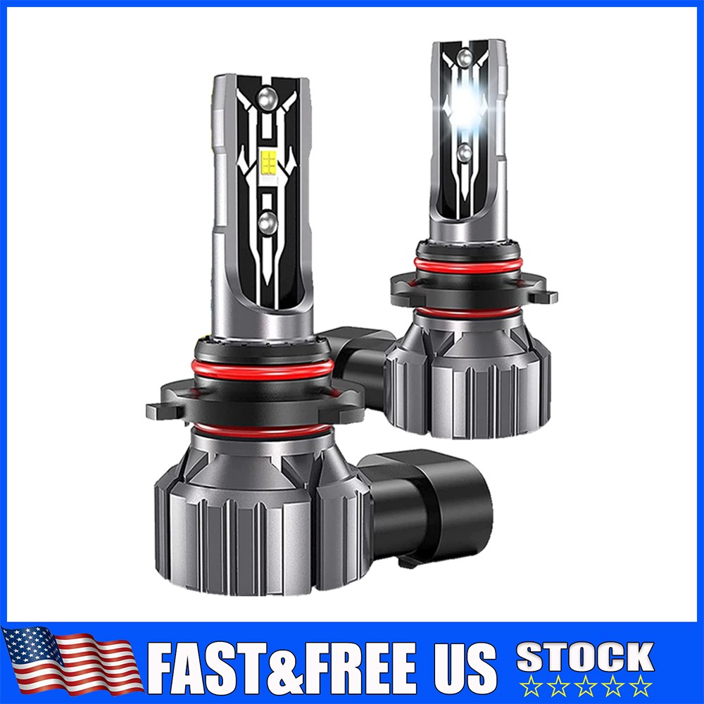 9006 LED Headlight Bulb Conversion Kit Low Beam White Super Bright 6500K 2PCS