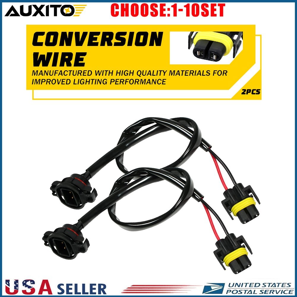 PSX24W 5202 to H11 H8 Fog Light Conversion Harness Extension Cable Adapter 2-20X