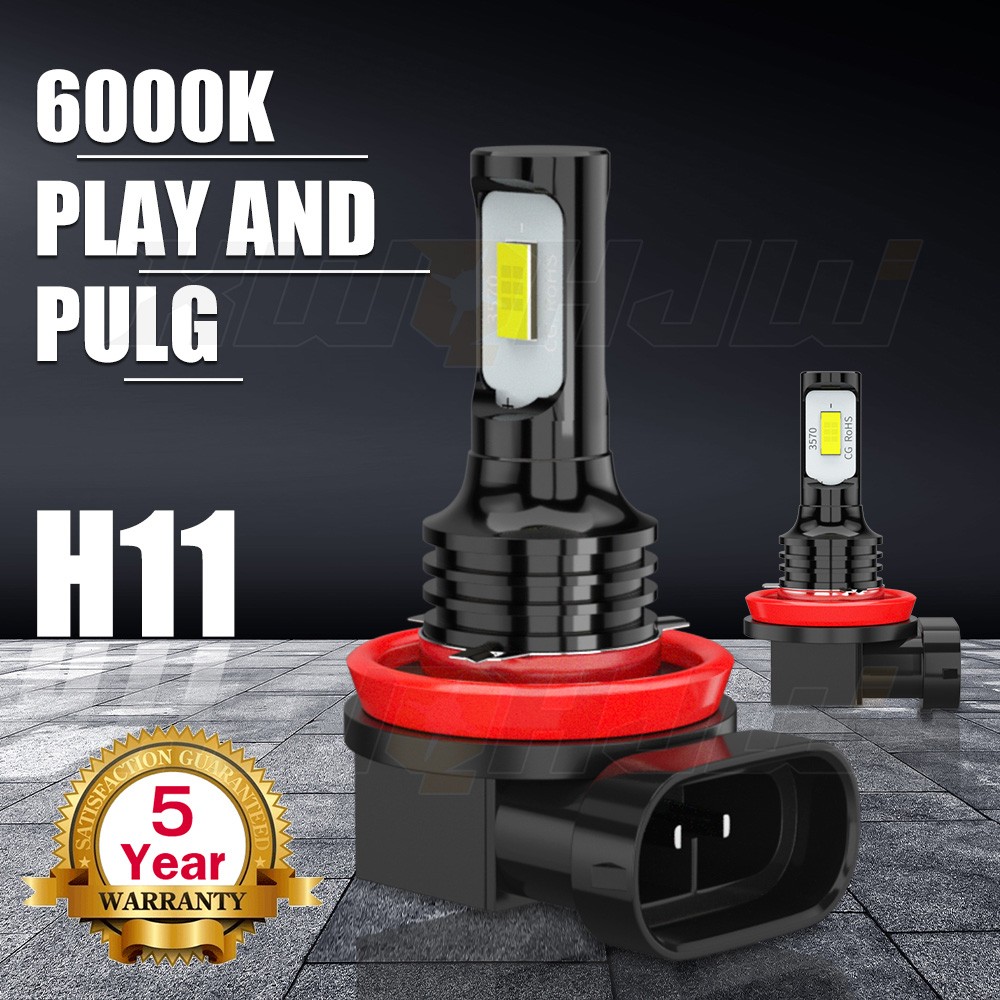 6000K Super Bright Combo LED Headlights H7 H7 H11 High+Low Beam+Fog Light Bulbs