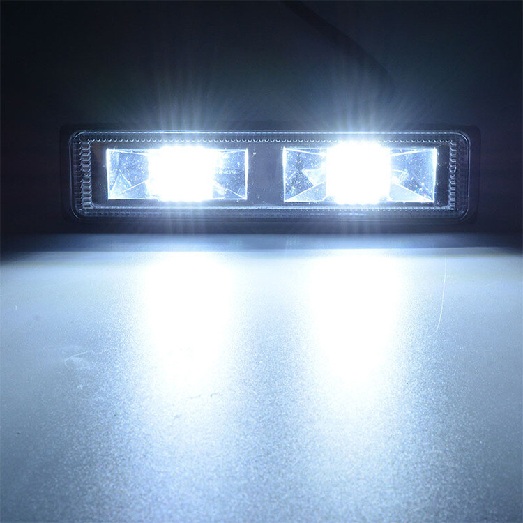 2x 6inch 48W LED Work Light Bar Flood Fog Lamp Offroad Driving Truck SUV ATV