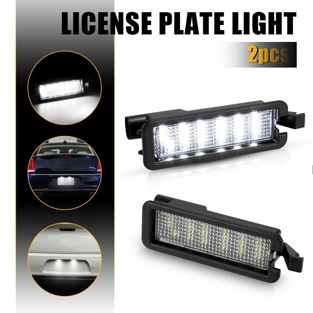 For 2015-2022 Chrysler 300 White LED License Plate Lights Lamp Error Free 2PC
