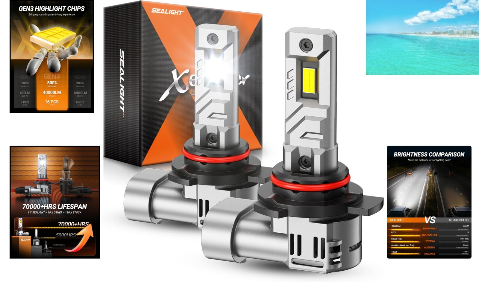 Exceptional 9012 LED Bulbs – 800% Brightness for Safe Driving, Includes Decoder
