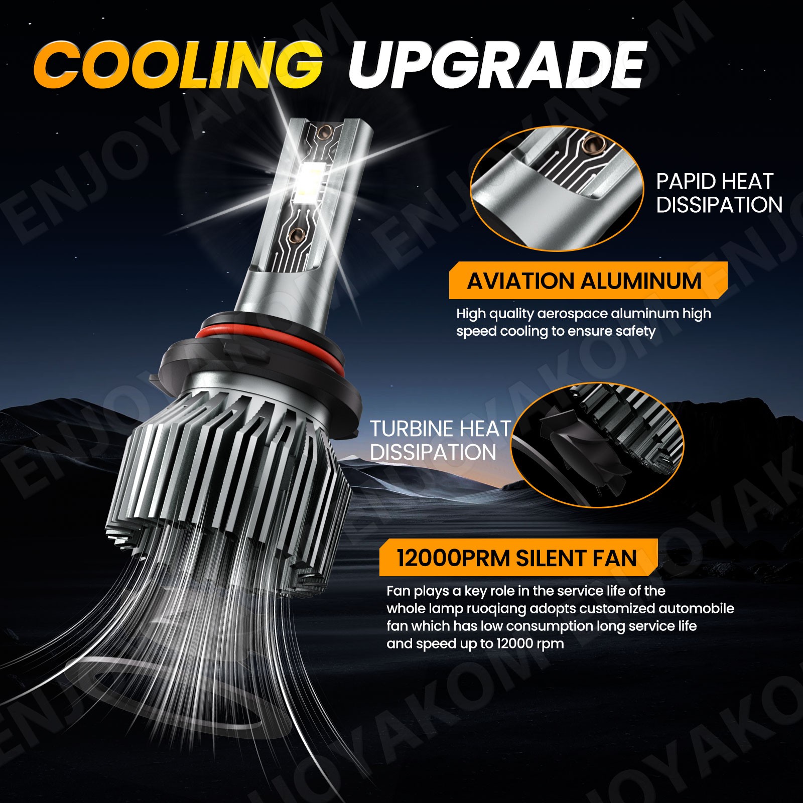 9005 H11 LED Headlight KIT Combo Bulbs 12000K High&Low Beam Super Bright White