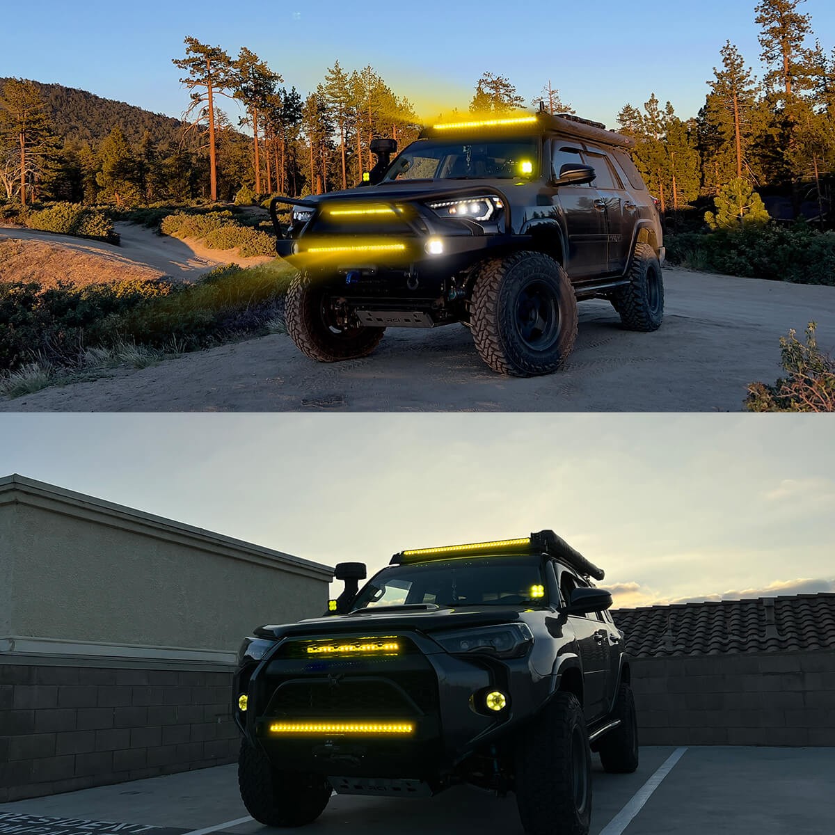 12″ 22″ 32″ 42″ 52″ inch Off-Road LED Light Bar Spot Flood Combo Amber / White