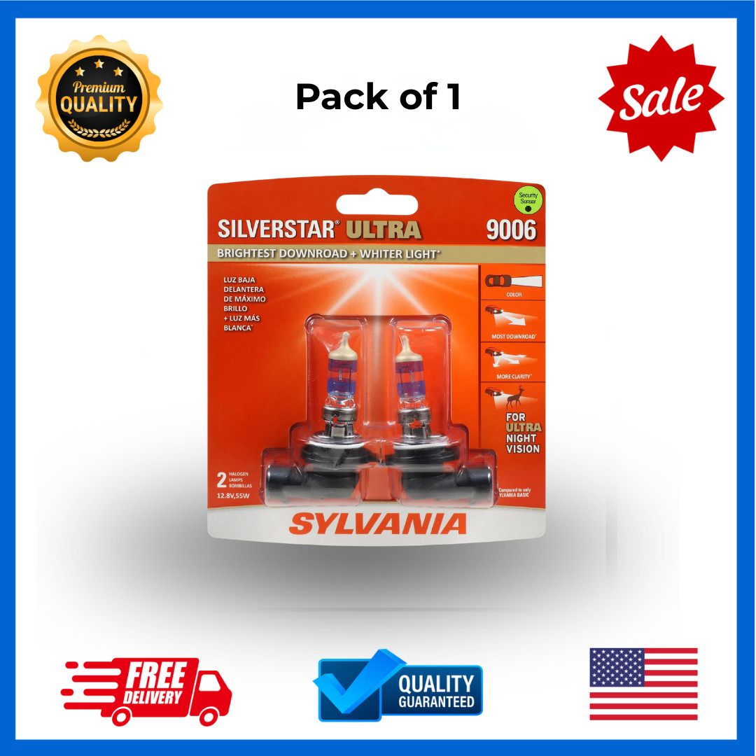 SYLVANIA 9006 SilverStar Ultra Halogen Headlight Bulbs Fog Light 2 Bulbs