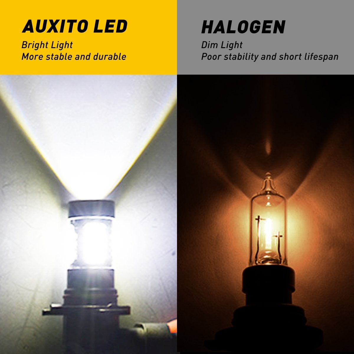 AUXITO 9145 H10 LED Fog Lights Bulbs for Ford F150 2004-2022 Super Bright 2-20X
