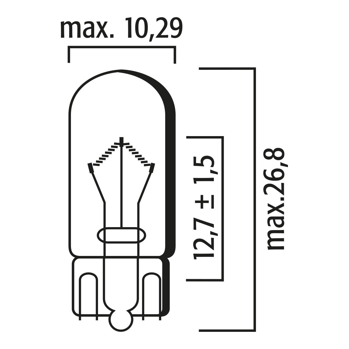 Flosser 194 168 W5W Stock Two Bulbs Interior Map Light Lamp Replacement Stock