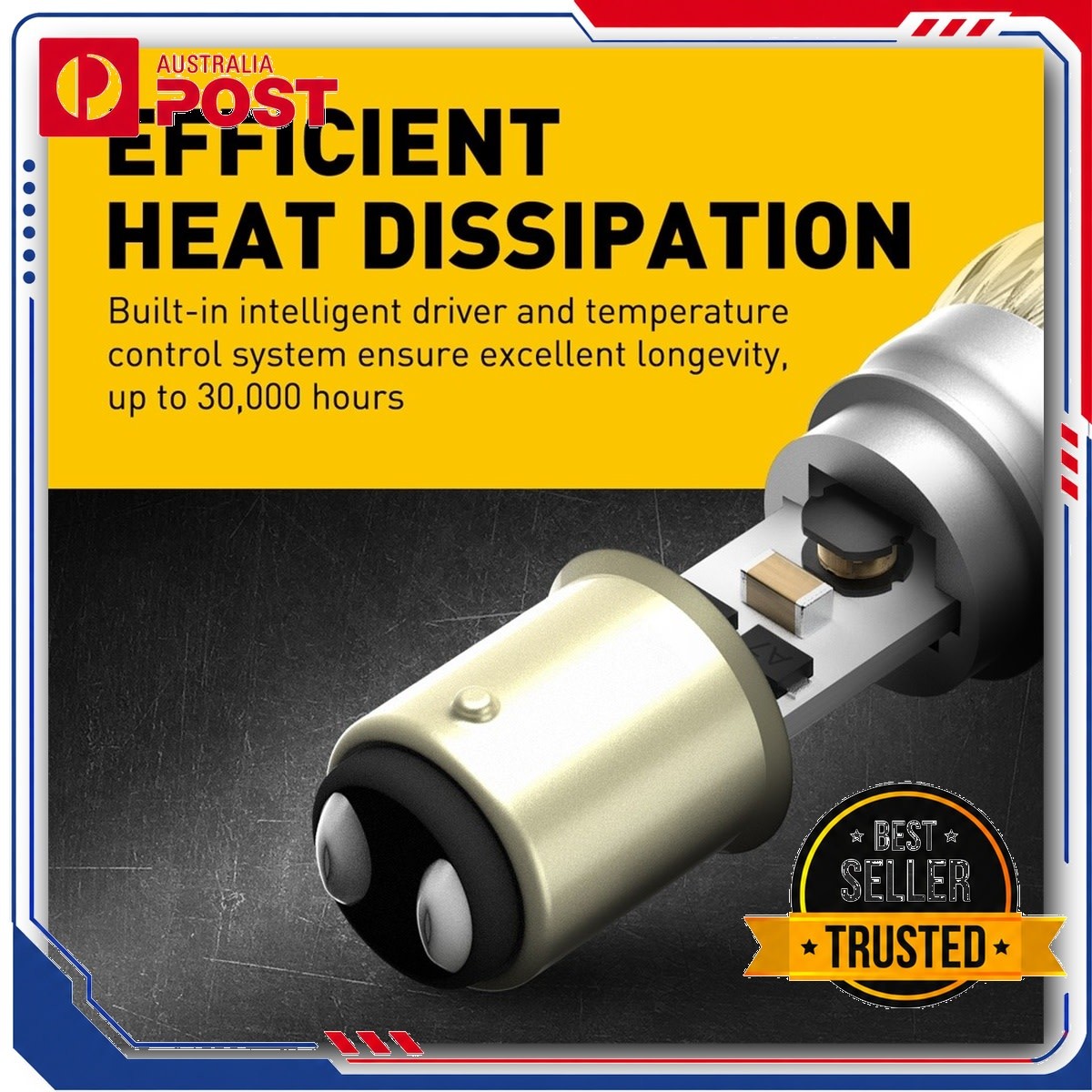 2X 1157 LED BAY15D Brake/Stop Light Tail Bulb Pure Red Bright