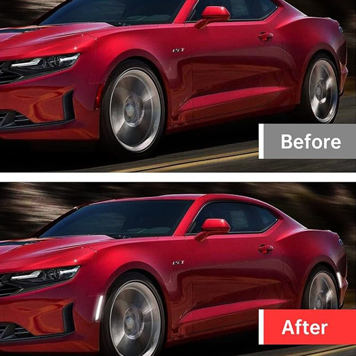 4PC LED Side Marker Lights Front Rear Fender Lamp Set for Chevy Camaro 2016-2023