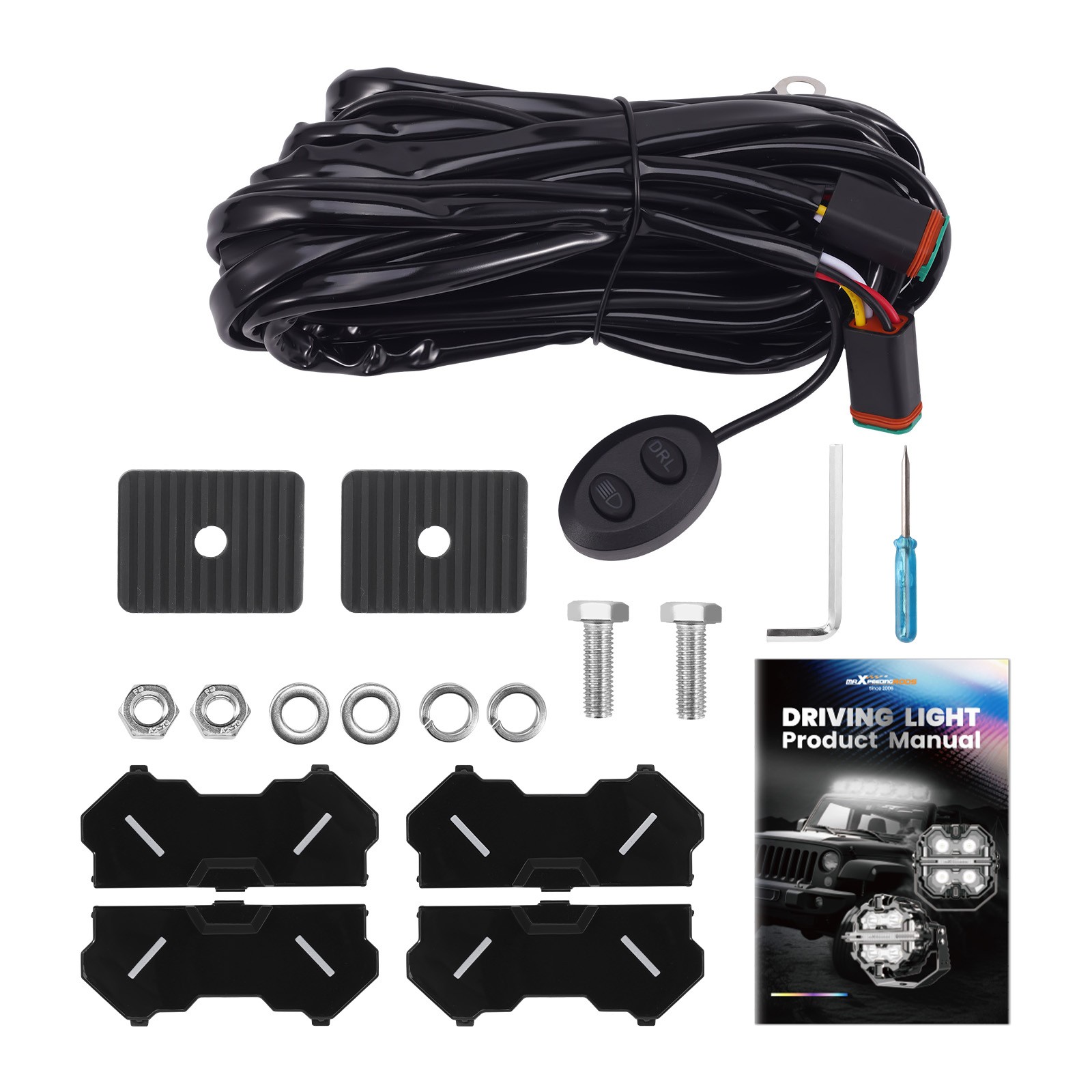 160W LED Work Light Pods Spot Flood Combo IP68 For Truck Jeep SUV ATV Marine 4X4