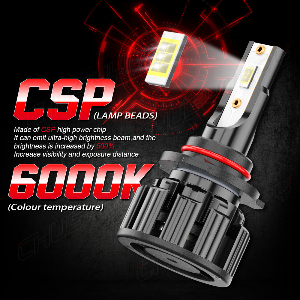 For BMW X5 2002-2004 6X LED Headlight High Low Beam + Fog Lights Bulbs Combo Kit