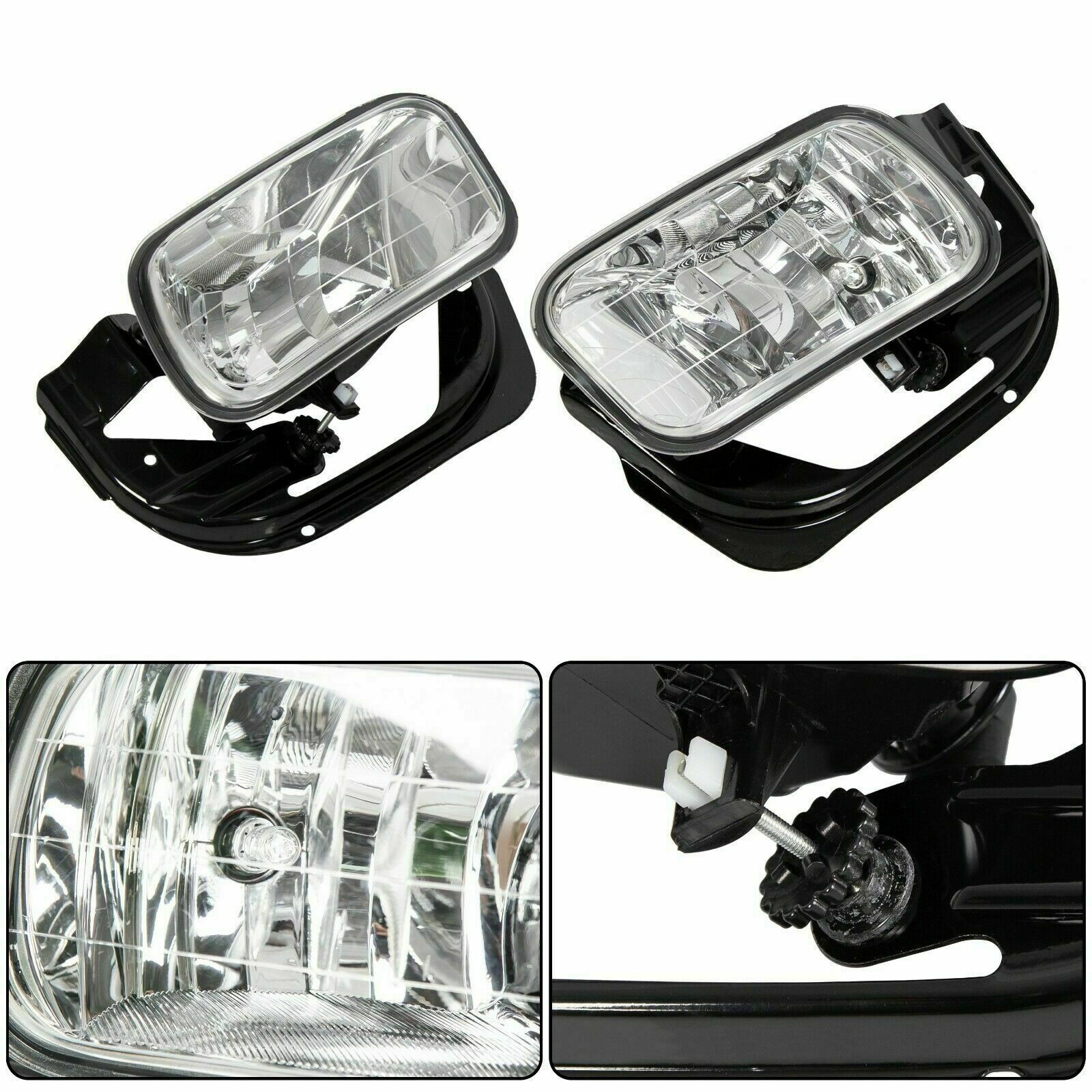 LH+RH Side Clear Lens Fog Lights W/Bulbs For Dodge Ram 1500 2500 3500 2009-2018