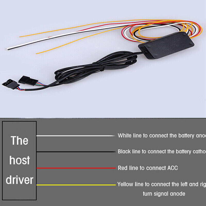 2x Flowing LED Light Strip Arrow Flasher DRL Turn Signal Lamp Bar Universal PAIR