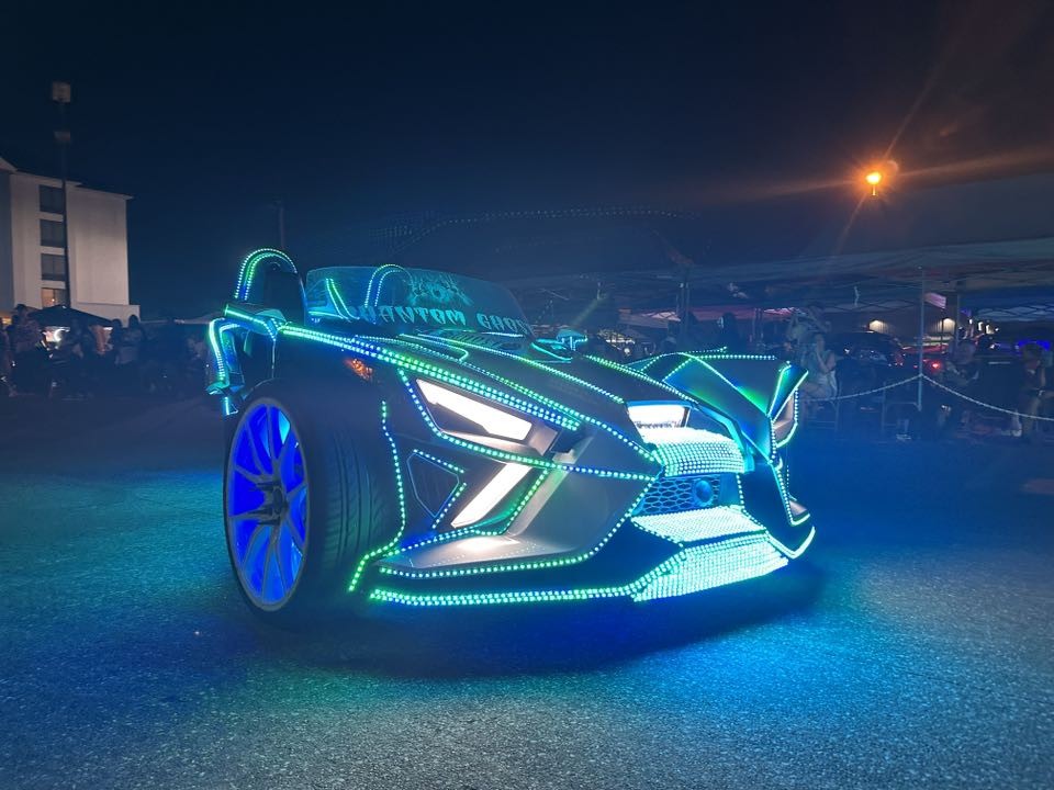 Full Tinted /Clear IP65 CHASING Dynamic Light Strip for Slingshot Bike Music APP