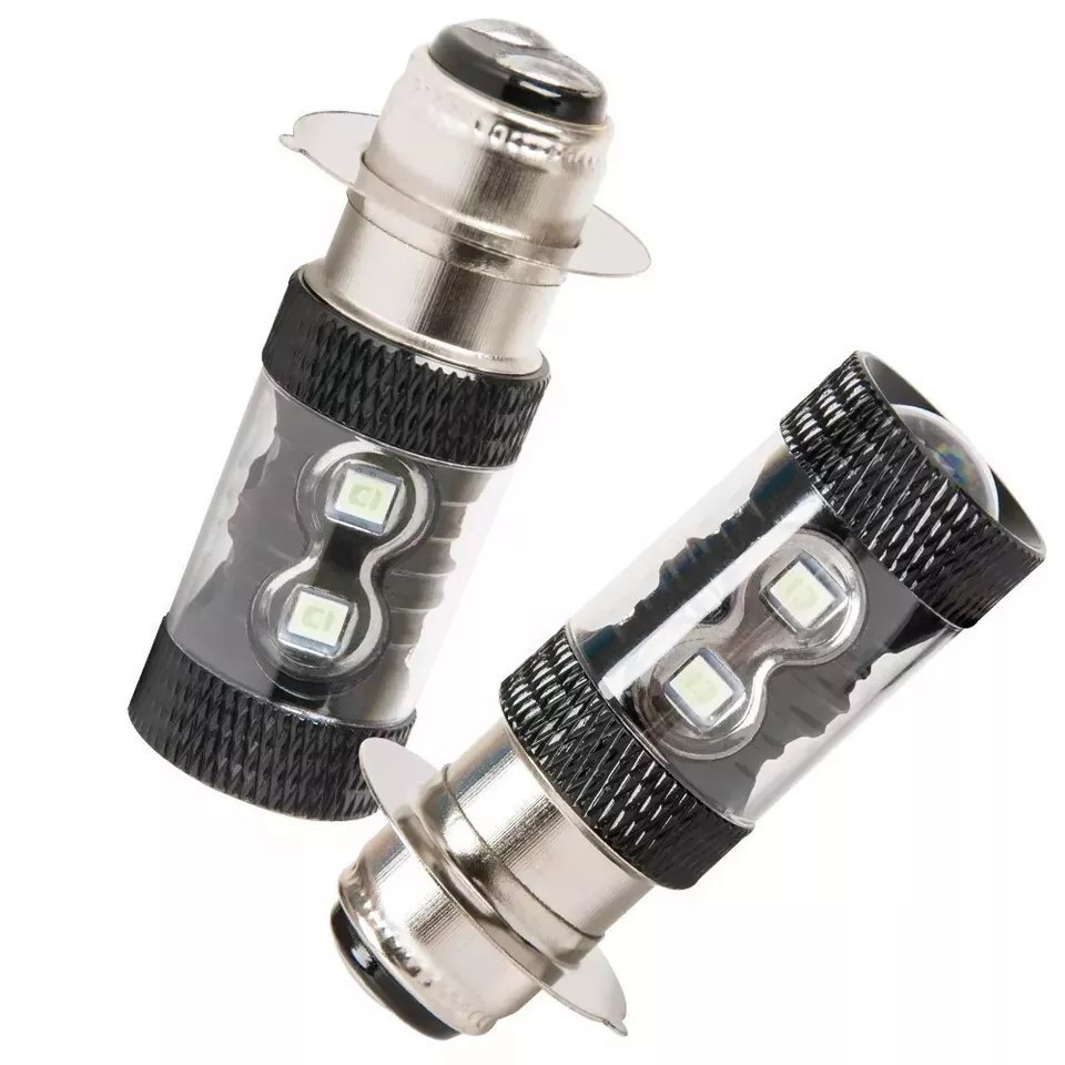 H6 Headlight 8000K Blue LED Bulbs New For Yamaha YFZ450 2004 2005 2006 2007-2009