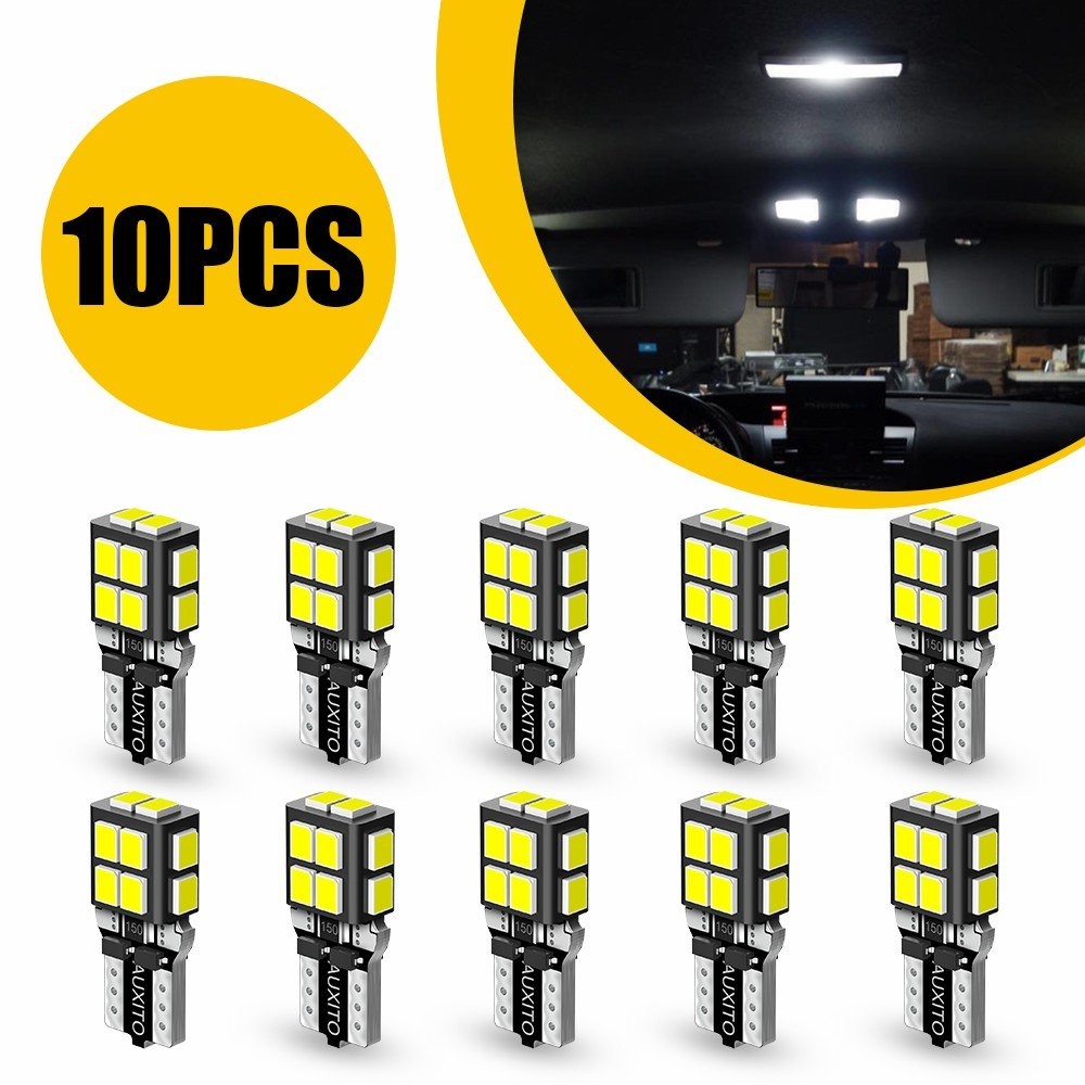 AUXITO LED T10 194 168 W5W 2825 License Light Plate Dome Inside Map Trunk B