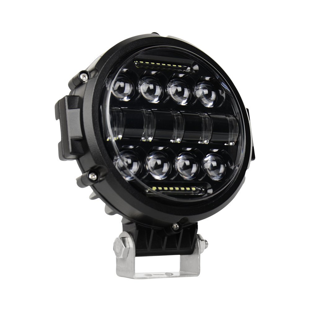 2x 7″ inch Round LED Light Bar Pods Flood Spot DRL Offroad Driving Lights Truck