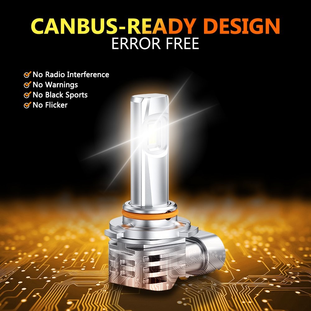 OXILAM 9005 HB3 LED Headlight Bulbs Kit High/Low Beam Super White Bright 6500K