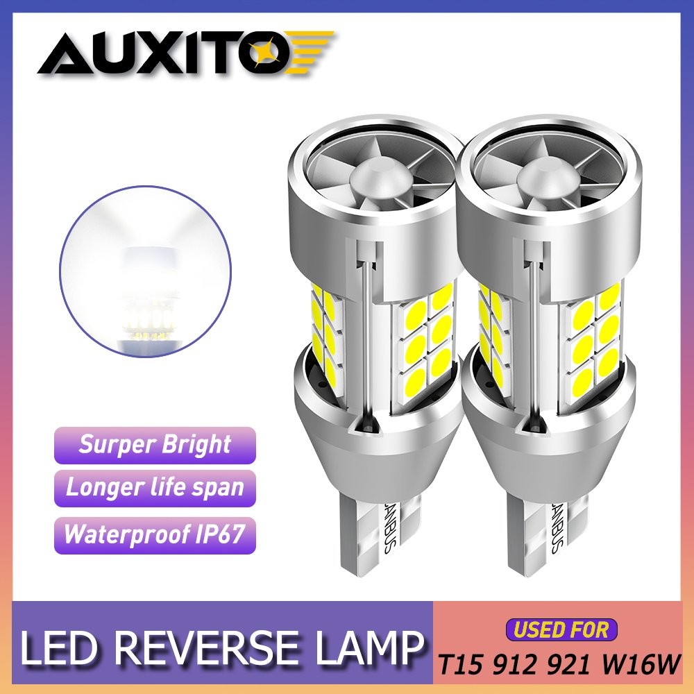AUXITO CANBUS White T15 912 921 W16W SMD 18LED Reverse Backup Light 2PCS 3400LM