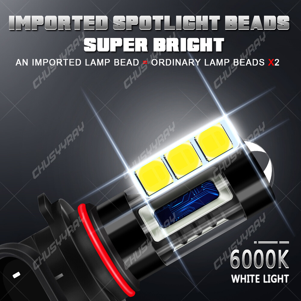 For Cadillac SRX 2010-2016 6x 6000K LED Headlight Bulbs Hi/Low Beam Fog Lights