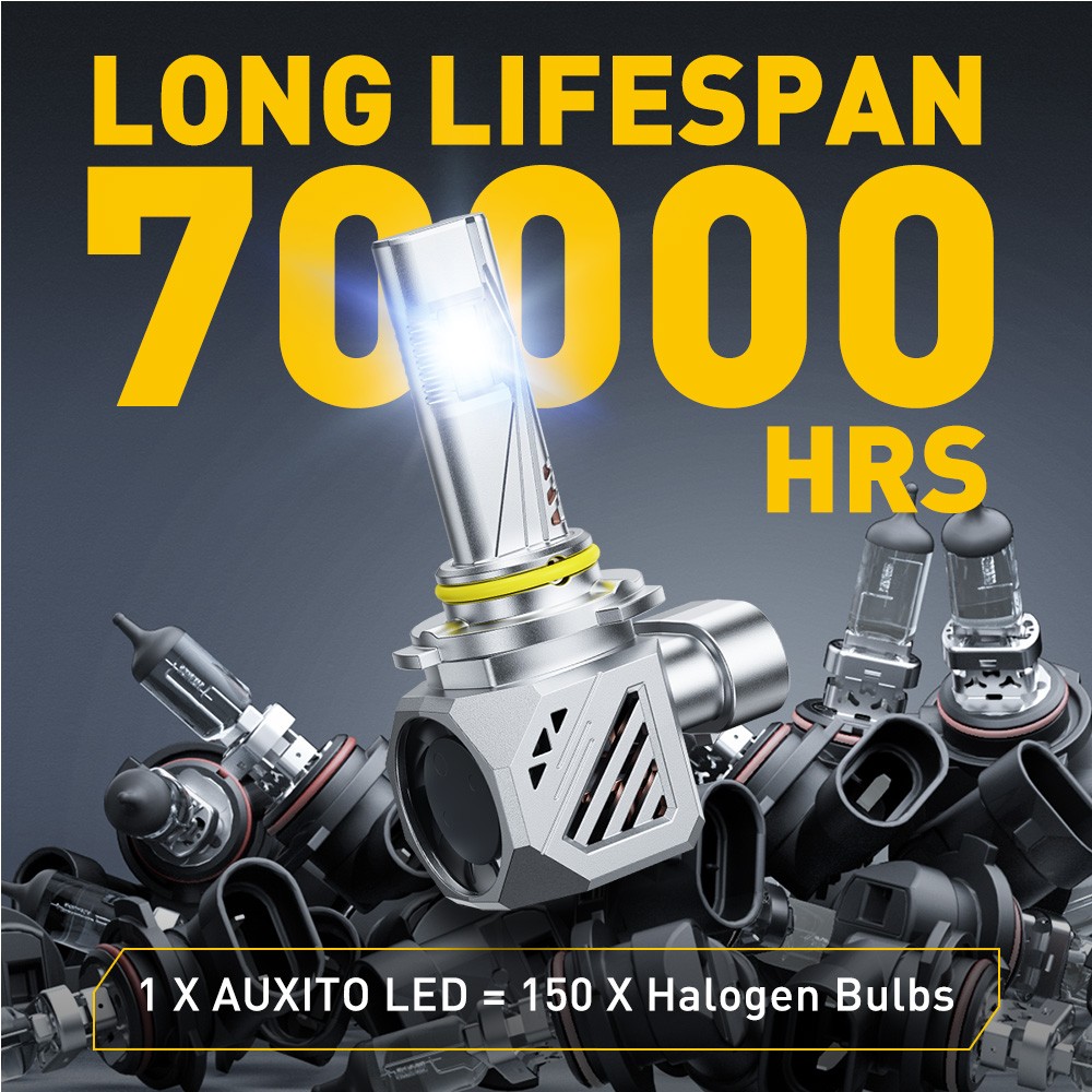 2-20PCS HB3 9005 Headlight LED Bulb Conversion Bright White 6500K AUXITO A1ULTRA