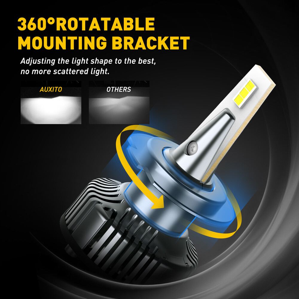 AUXITO Y13 Series H7 LED Headlight High & Low Beam Bulbs Kit 72W 16000LM 6500K