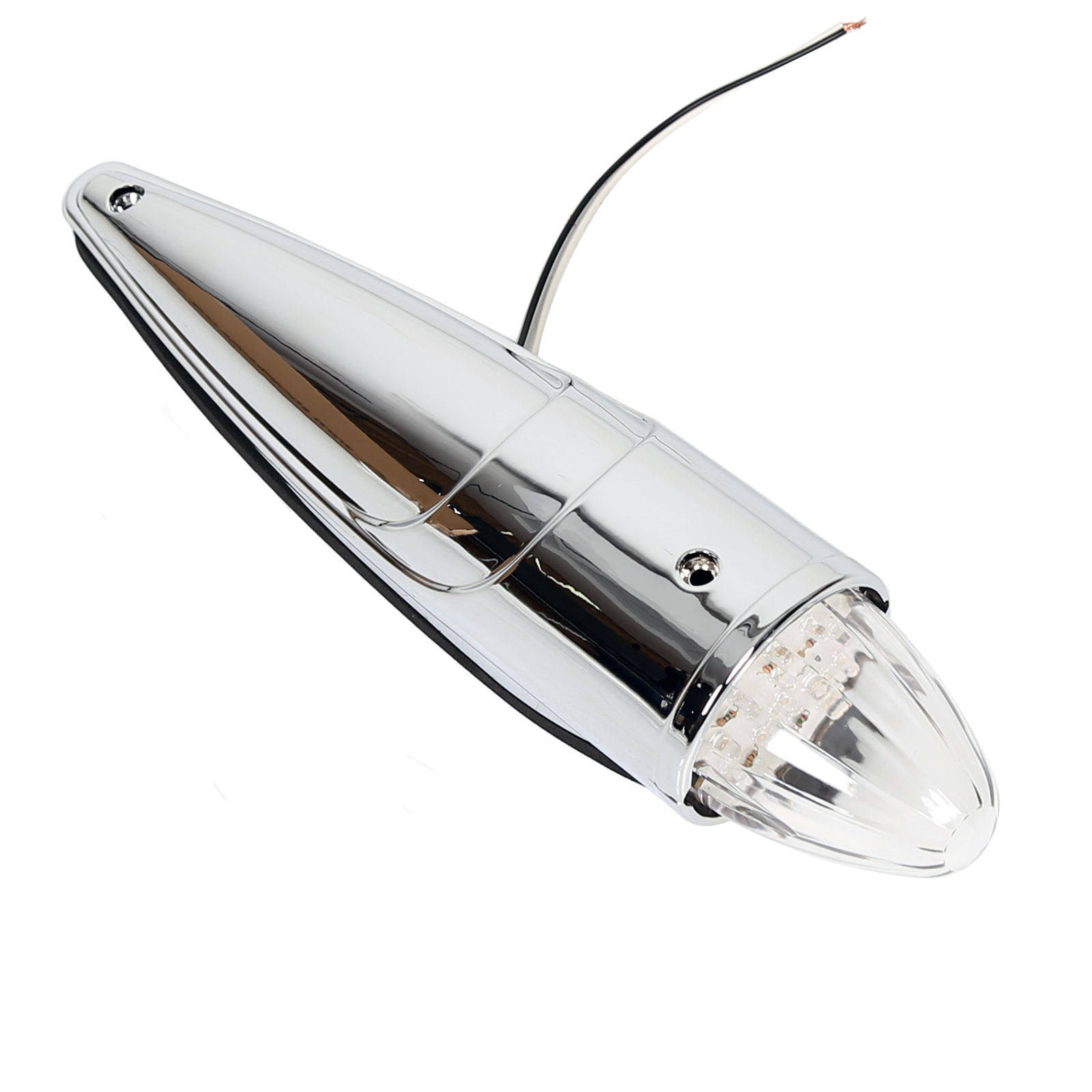 5x Clear/Amber 17 LED Torpedo Cab Marker Roof Light For Peterbilt Kenworth Mack