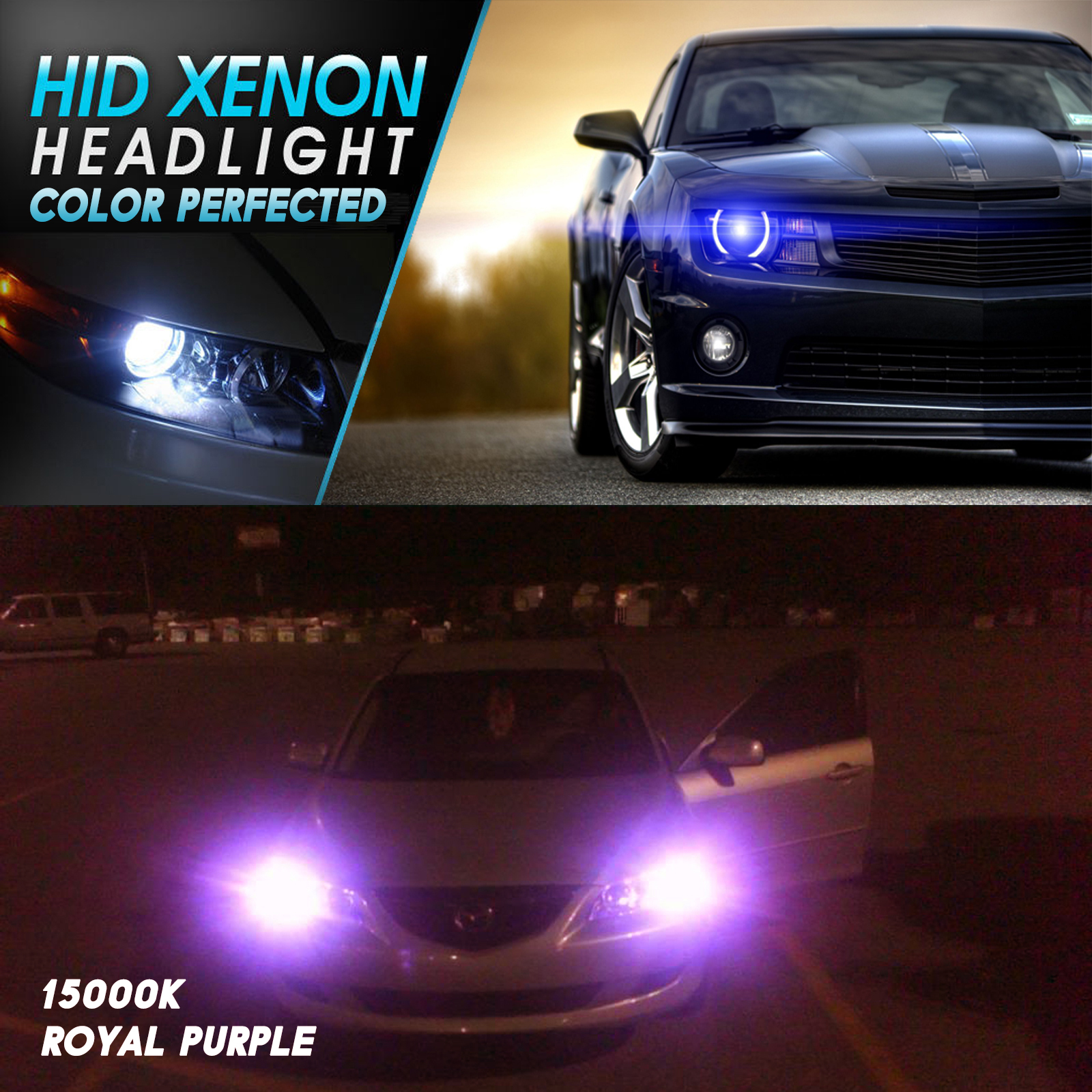 Xentec Xenon HID Kit 35W Dual beam Halogen High + HID Low H13 9008 10000K 10K
