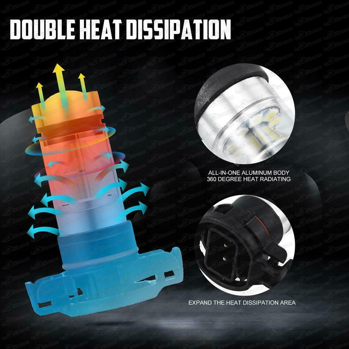 For GMC Sierra 1500 2500HD 3500HD 2008-2019 LED Fog Light Bulb 5202 6000K White
