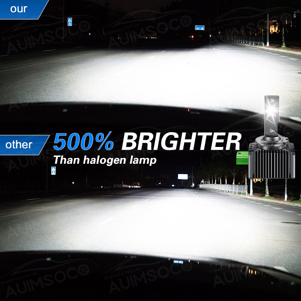 D3S D3R LED Headlight Super Bright Bulbs Kit 10000K White 330000LM High/Low Beam
