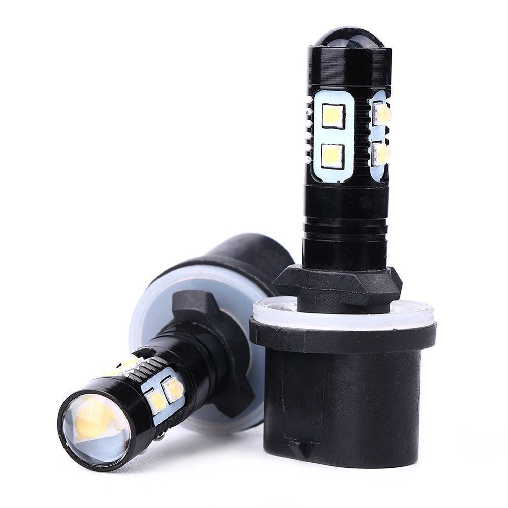 2x 6000K 880 LED Super White 100W Fog Daytime Running Light Bulbs No Polarity