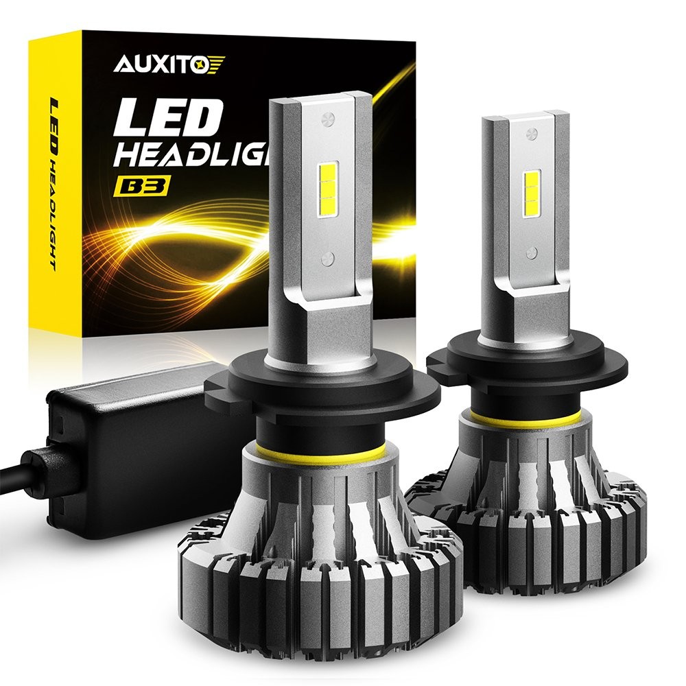 2set AUXITO H7 LED Headlight Bulb High Low Beam 6500K Super White 20000LM B3 USA