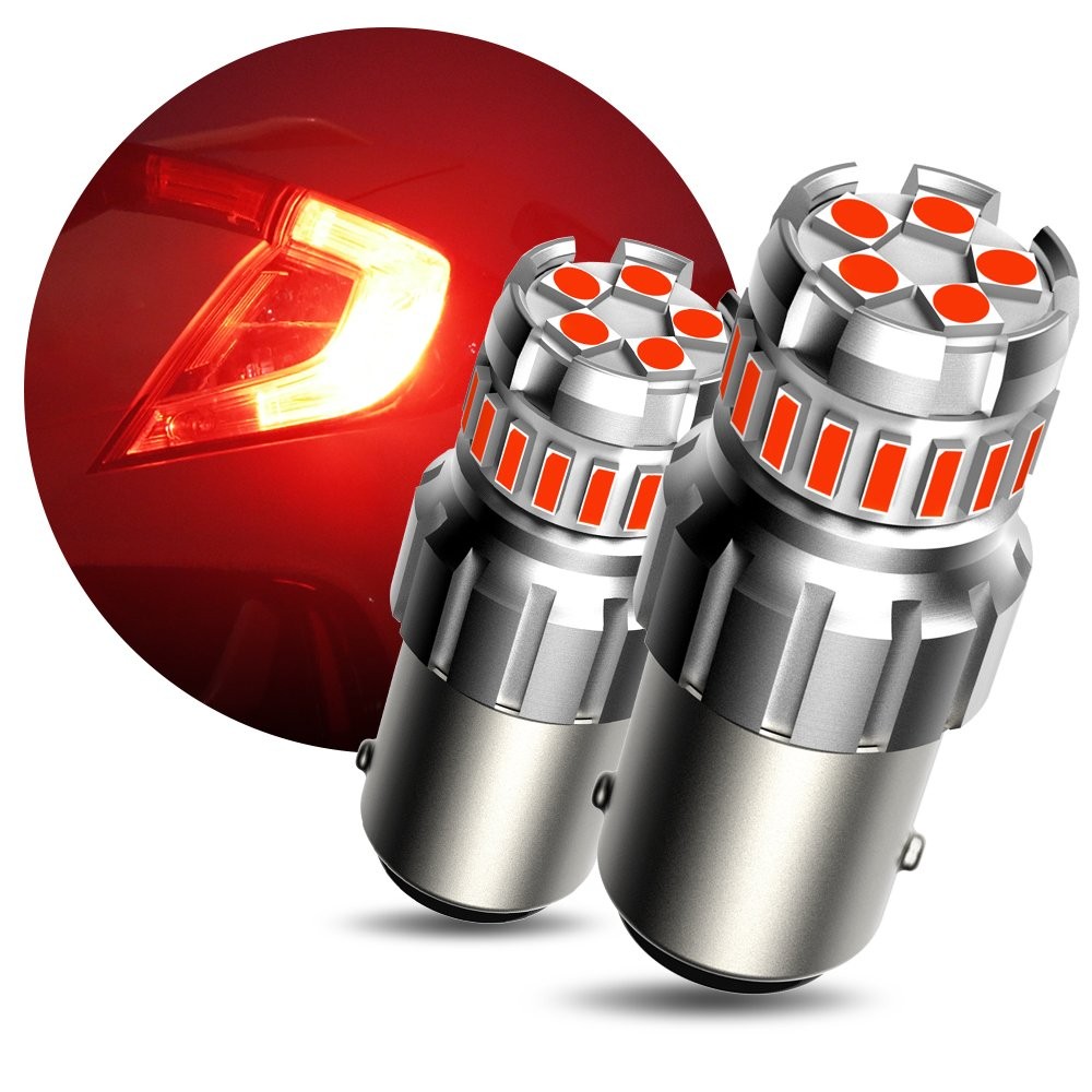 CANBUS 1157 LED Red Strobe Flash Brake Stop Tail Parking Light Bulb CANBUS 2-10X