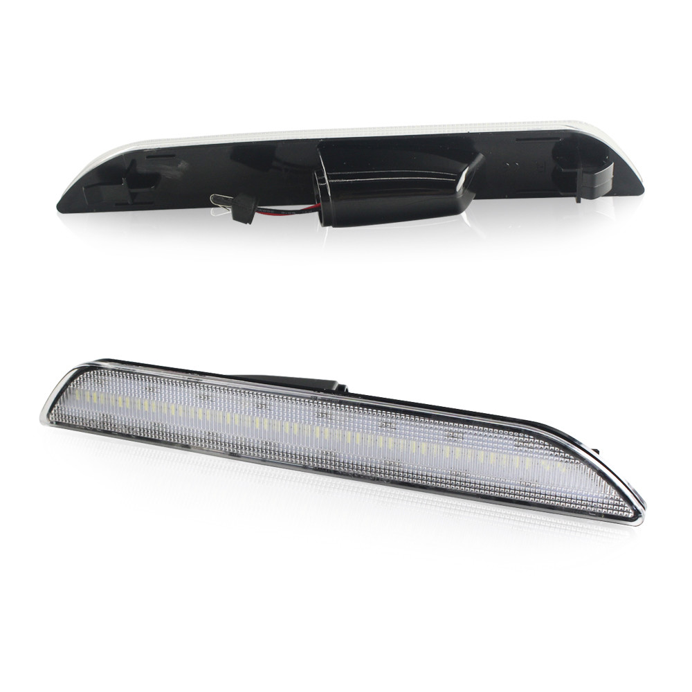 Clear White LED Rear Side Marker Signal Lamps Lights For 2015-2020 Ford Mustang
