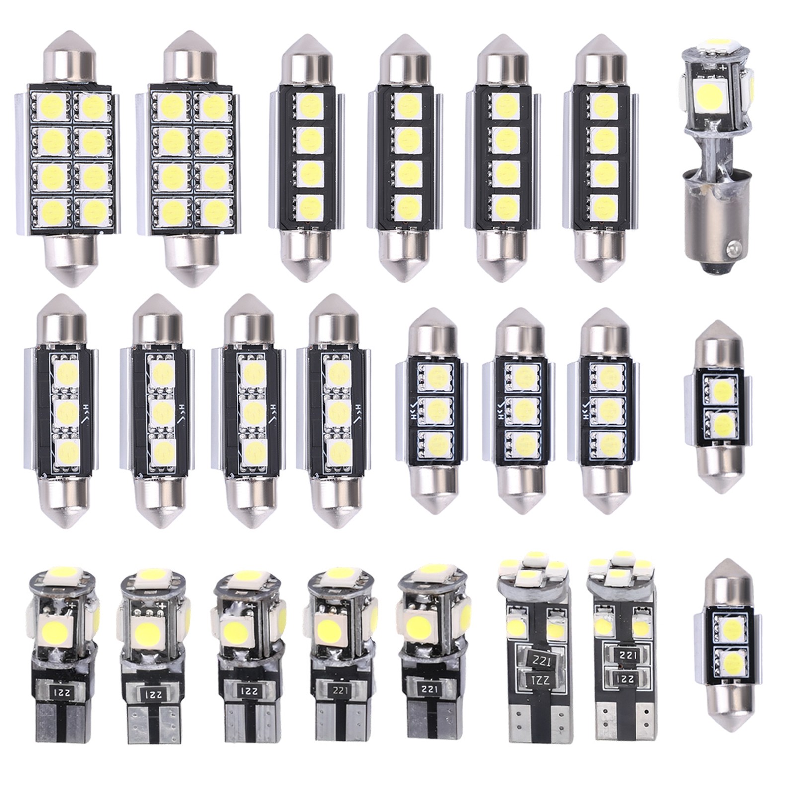 New 23x left right Car Side Marker Lights For 23Pcs LED Car Light Bulb Kit Set