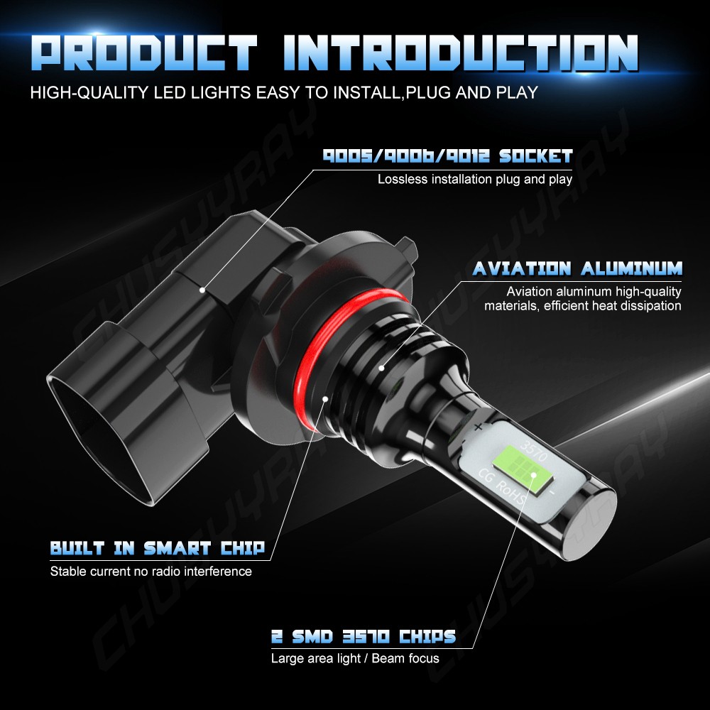 For Hyundai Sonata 2011- 2014 6x Combo LED Headlight +Fog Light Bulbs Kit 8000K