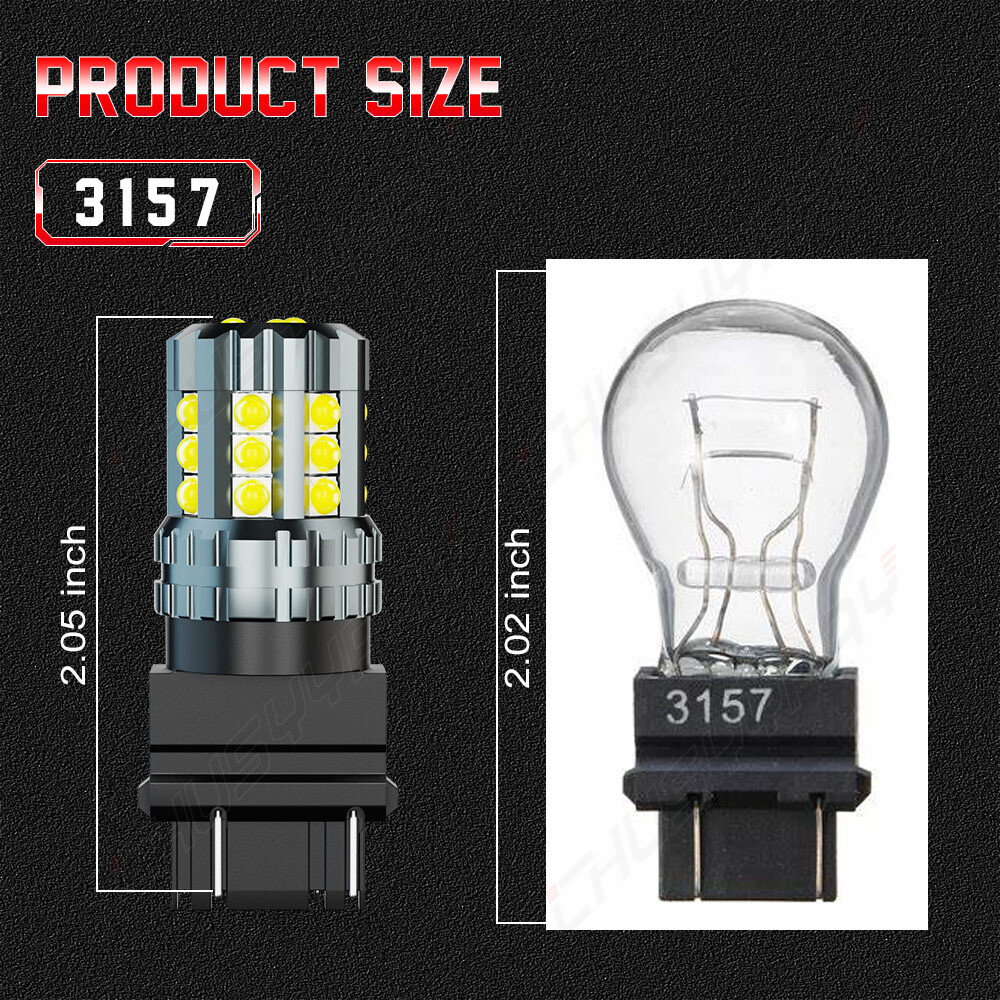 1400LM White 3157 LED Reverse Backup Light Bulbs for 2005-2010 Chrysler 300