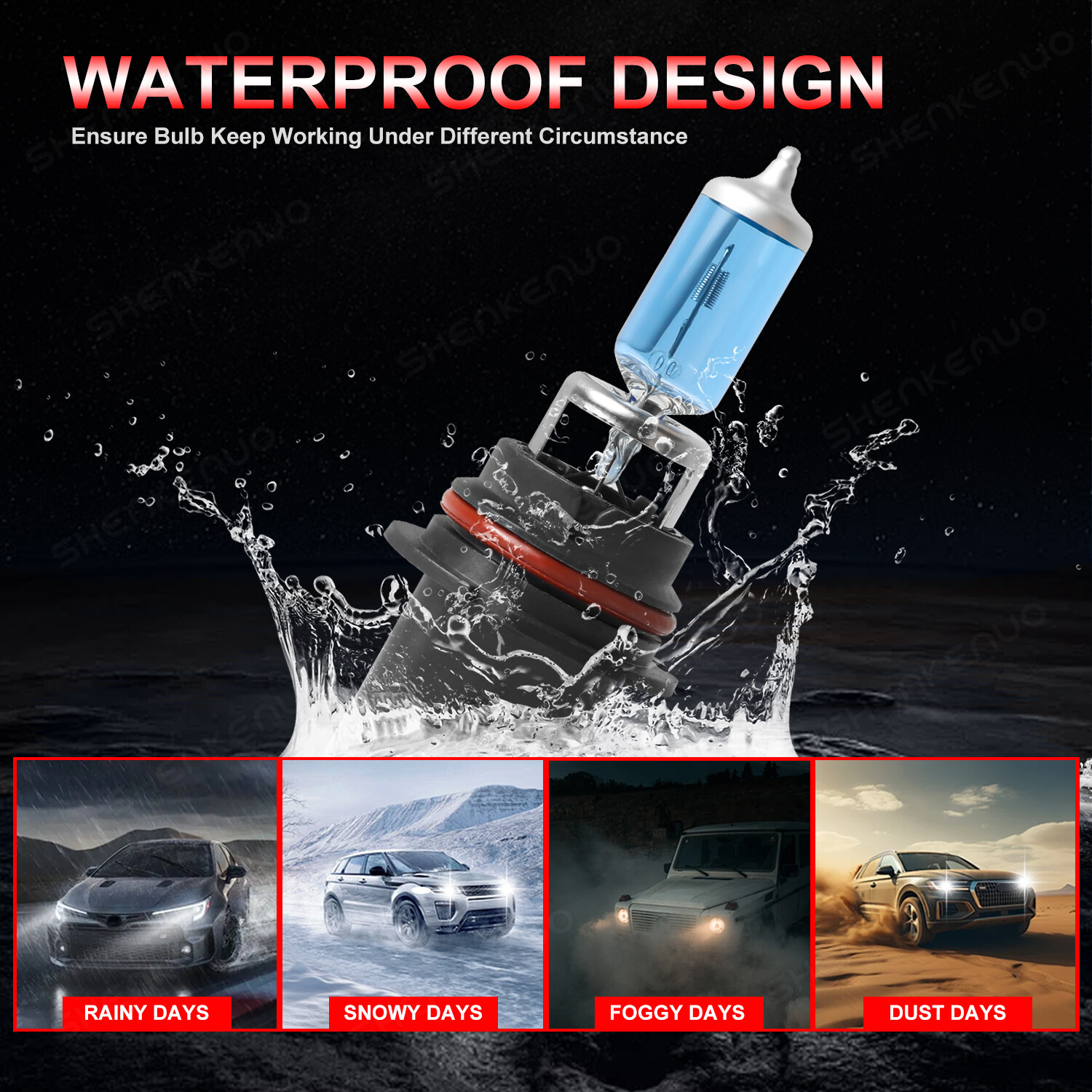 QUAYUB Halogen 9007 HB5 Headlight Bulbs High Low Beam Warm White Super Bright 2X