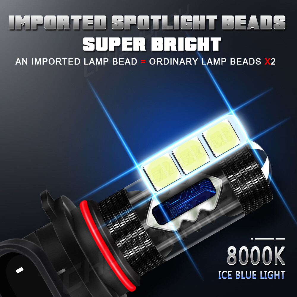 Fit For Chevrolet Silverado 1500 2003-2006 Ice Blue LED Fog Lights Kit Bulbs