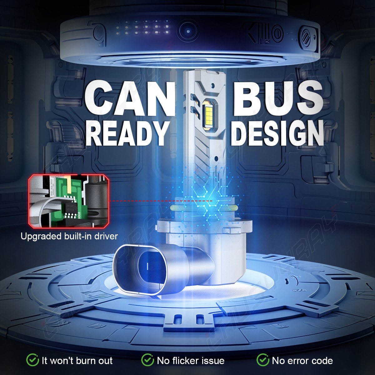 9005 LED Headlight Bulbs High Beam 50W 5000LM Bright 6000K Super White