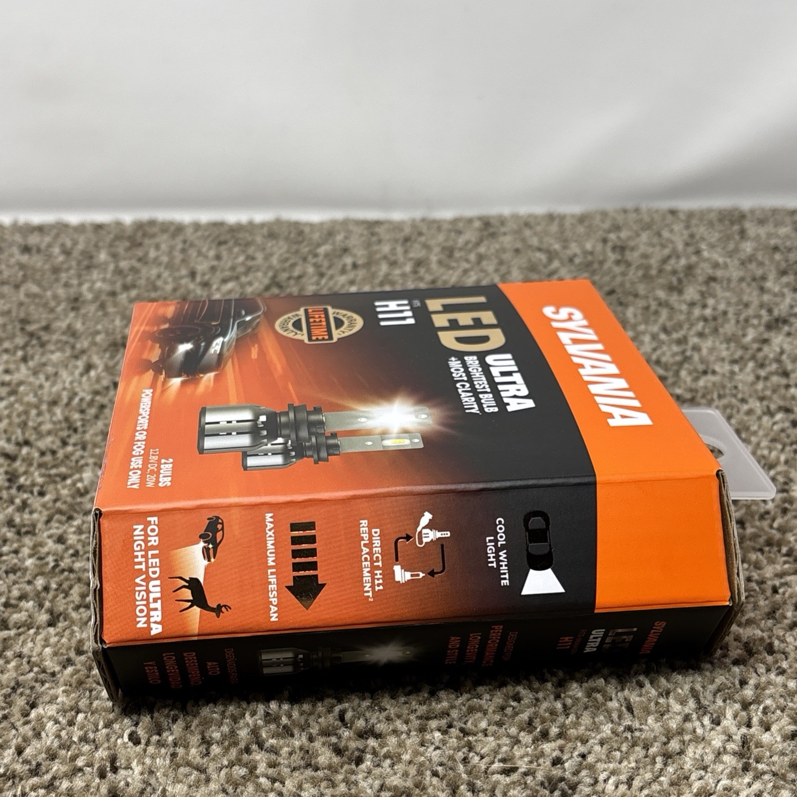 SYLVANIA H11 Ultra LED 2 Bulbs H11LEDHP.BX2 6000K BRAND NEW