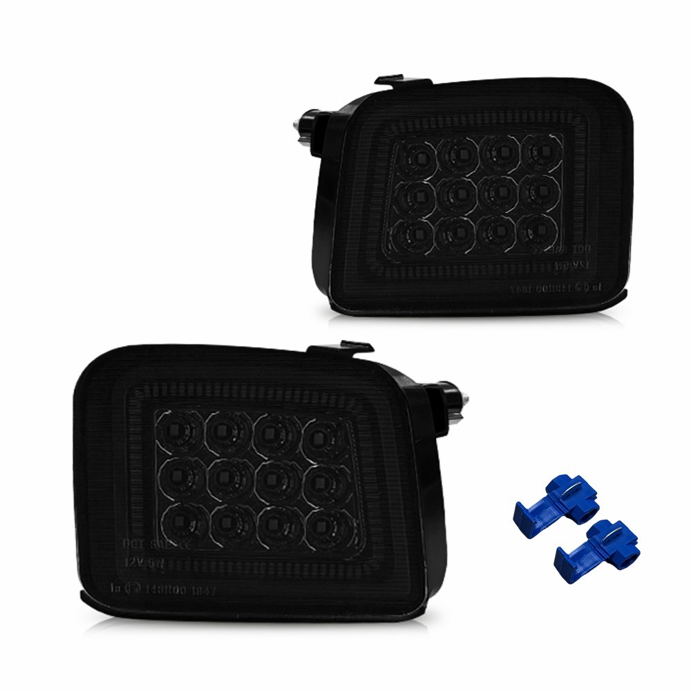 Solid White Sequential Amber LED DRL For Subaru WRX Premium 2015-21 Smoked/Clear