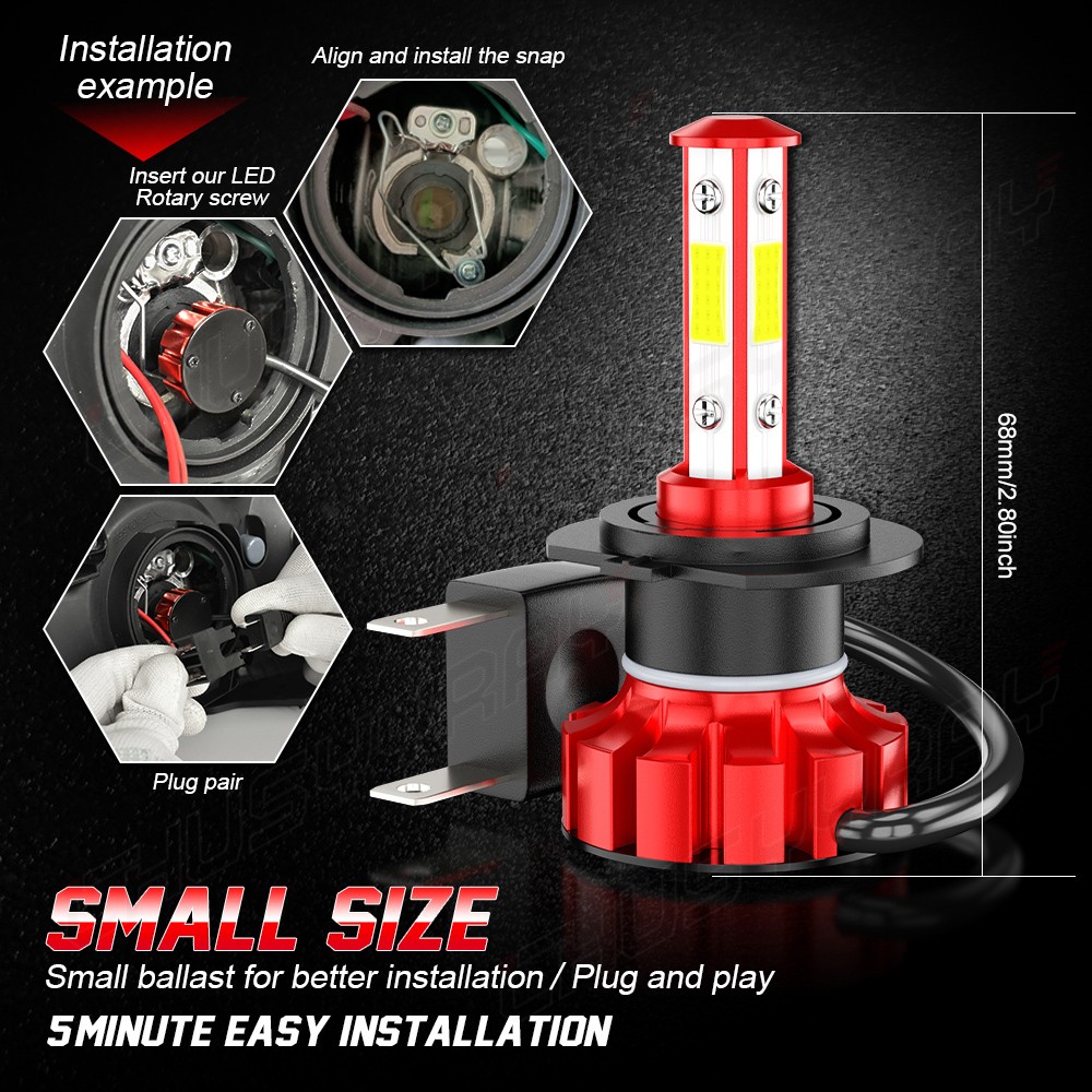 H7 H11 H16 LED HeadlightS Bulbs High Low Beams Fog Light Super White Bright Bulb