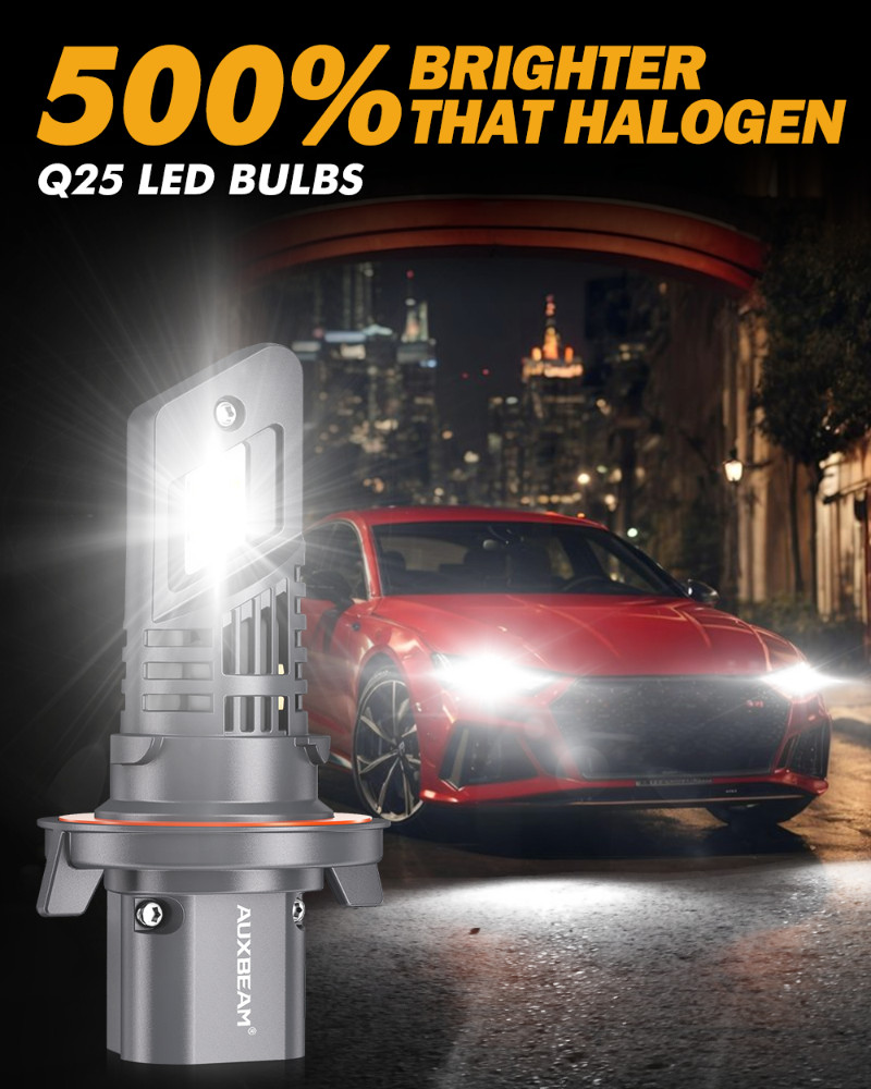 AUXBEAM H13 9008 Canbus LED Headlight Bulb Kit for Ford F-150 2004-2014 High Low