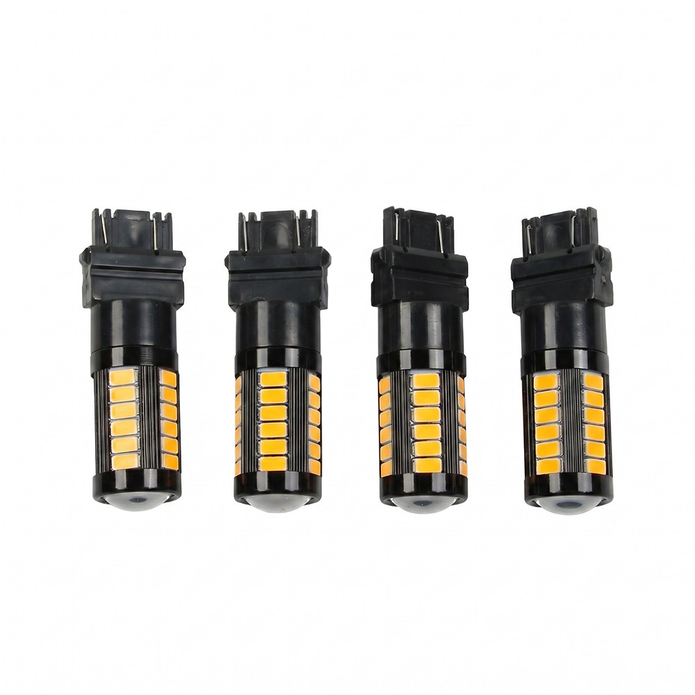 4x 3157 3156 33-LED Turn Signal Parking DRL Light Bulbs Brake Lamp Amber Yellow