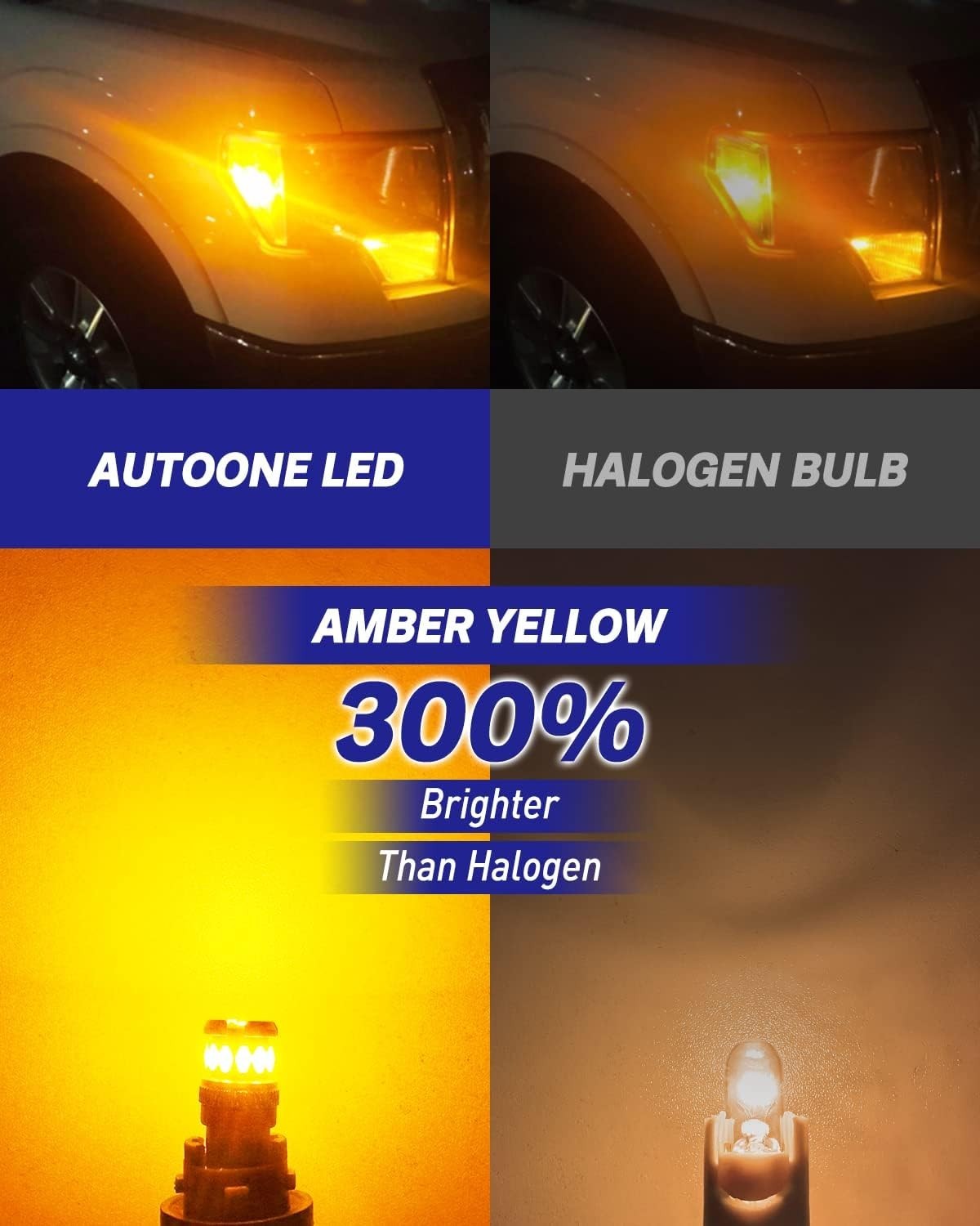 194 LED Bulb Amber Yellow, Side Marker Lights 300% Brighter T10 168 2825 W5W …